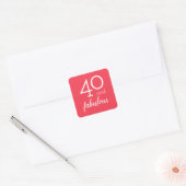 40 en Fabulous Milestone Verjaardag Oranje Sticker (Envelop)