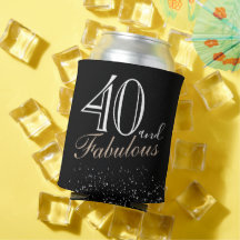 40 en Fabulous Modern and Elegant Black Birthday