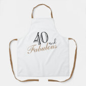 40 en Fabulous Moderne en Elegante Verjaardag Schort (Voorkant)