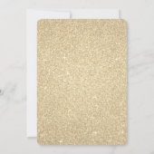 40 en Fabulous Moderne Gouden Glitter Kaart (Achterkant)