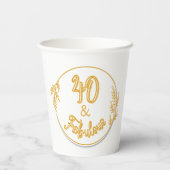 40 en Fabulous Papieren Bekers (Achterkant)