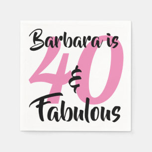 40 en Fabulous Personalized Birthday Party Servet