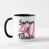 40 en Fabulous Persoonlijk Verjaardagsfeest Mok (Links)