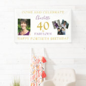 40 en Fabulous Photo Collage 40th Birthday Spandoek (Insitu)