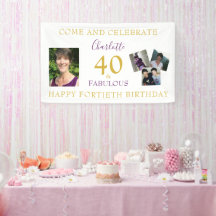 40 en Fabulous Photo Collage 40th Birthday