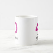 40 en Fabulous Pink Glitter 40th Birthday Koffiemok (Center)