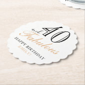 40 en Fabulous Quote Elegant 40e Verjaardag Kartonnen Onderzetters (Gekanteld)
