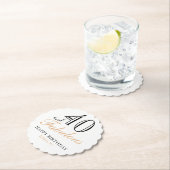 40 en Fabulous Quote Elegant 40e Verjaardag Kartonnen Onderzetters (Insitu)