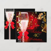 40- en Fabulous Red Black Gold-schotels op zaterda Kaart (Voorkant / Achterkant)