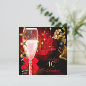 40- en Fabulous Red Black Gold-schotels op zaterda Kaart (Staand voorkant)