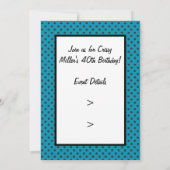 40 en Fabulous Retro Polka Dots Kaart (Achterkant)