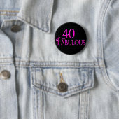 40 en Fabulous Ronde Button 5,7 Cm (In situ)
