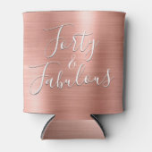 40 en Fabulous Roos Gold Blush Roze Modern Blikjeskoeler (Voorkant)