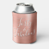 40 en Fabulous Roos Gold Blush Roze Modern Blikjeskoeler (Blikje Achterkant)