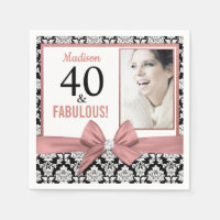 40 en Fabulous Roos gouden boog damask 40e Verjaar