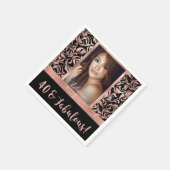 40 en Fabulous roos gouden damast 40e verjaardag Servet (Hoek)