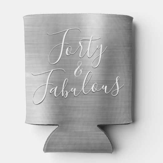 40 en Fabulous Roos Zilver Modern Blikjeskoeler (Achterkant)