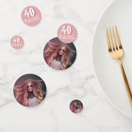 40 en Fabulous Roze Foto 40e Verjaardag Confetti