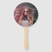 40 en Fabulous Roze Foto 40e Verjaardag Handwaaier (Achterkant)