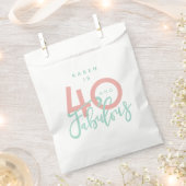 40 en fabulous roze girly verjaardagsfeestje bedankzakje (Geknipt)