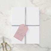 40 en Fabulous Script Blush Pink 40th Verjaardag Cadeaulabel (Met Touw)