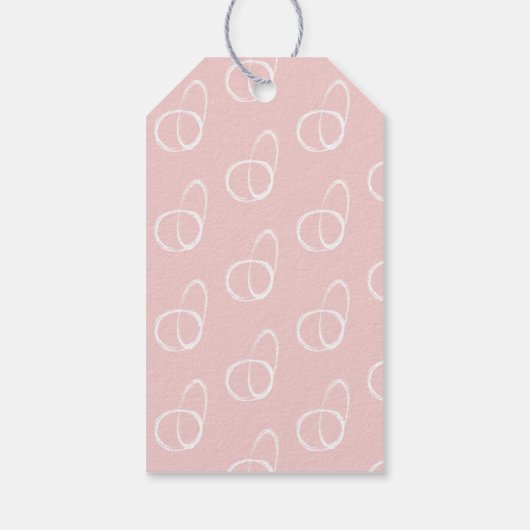 40 en Fabulous Script Blush Pink 40th Verjaardag Cadeaulabel (Achterkant)