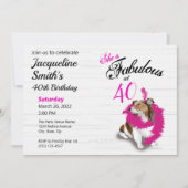 40 en Fabulous Sheltie Pink Scarf Kaart (Voorkant)