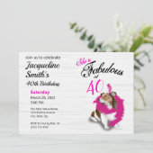 40 en Fabulous Sheltie Pink Scarf Kaart (Staand voorkant)