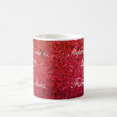 40 En Fabulous Verjaardag Rood Glitter Wit Modern Koffiemok (Center)