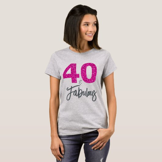 40 en Fabulous Verjaardagscadeau T-shirt (Voorkant volledig)
