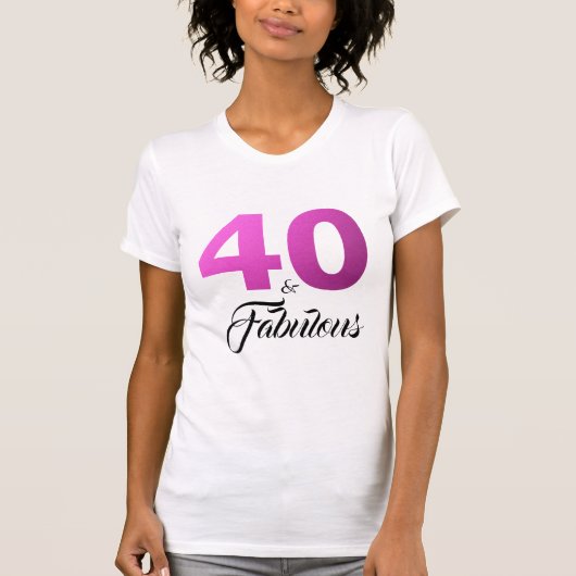 40 en Fabulous Verjaardagscadeau T-shirt (Voorkant)