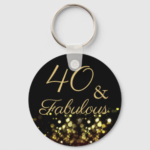 40 en Fabulous Verjaardagsfeestje Sleutelhanger