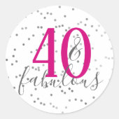 40 en Fabulous Verjaardagspartij Stickers (Voorkant)