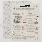 40 en Fabulous | Verjaardagsroute New Orleans Kaart (Voorkant / Achterkant)