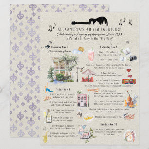 40 en Fabulous   Verjaardagsroute New Orleans Kaart