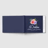 40 en Fabulous - Waterverf Floral Birthday Gastenboek (Volledig)