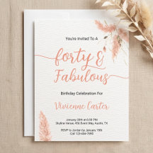 40 en Fabulous Waterverf Pampas 40ste Verjaardag