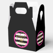 40 en Fabulous Zwarte Geveldozen met Handvat Bedankdoosjes (Geopend)