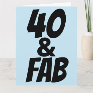 40 EN FANTASTISCH 40E VERJAARDAG Wenskaart Kaart