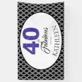 40 en fantastisch aangepaste 40e verjaardag spandoek (Verticaal)