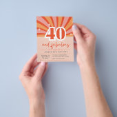 "40 en fantastisch", budget uitnodiging flyer (Hand)
