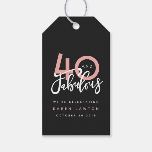40 en fantastisch cadeau label cadeaulabel (Voorkant)