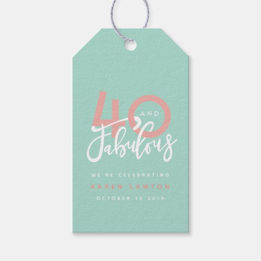40 en fantastisch cadeau label cadeaulabel (Voorkant)