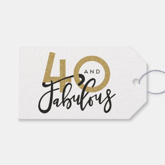 40 en fantastisch cadeau label cadeaulabel (Voorkant (Horizontaal))