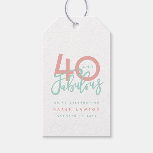 40 en fantastisch cadeau label cadeaulabel (Voorkant)