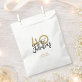 40 en fantastisch goud & zwart verjaardagsfeestje bedankzakje (Geknipt)