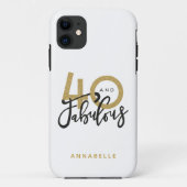 40 en fantastisch goud & zwart verjaardagsfeestje Case-Mate iPhone case (Achterkant)