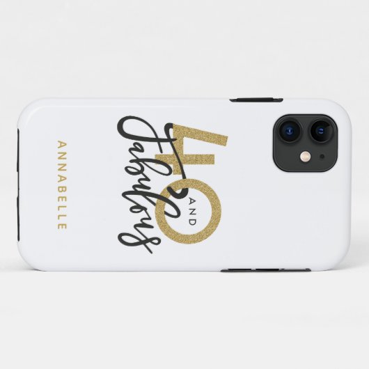 40 en fantastisch goud & zwart verjaardagsfeestje Case-Mate iPhone case (Achterkant (horizontaal))