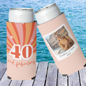 40 en fantastisch MET FOTO, retro verjaardag Seltzer Blikjeskoeler