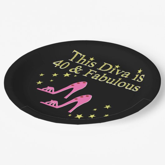 40 EN FANTASTISCH ROZE SCHOEN QUEEN DESIGN PAPIEREN BORDJE (Gekanteld)